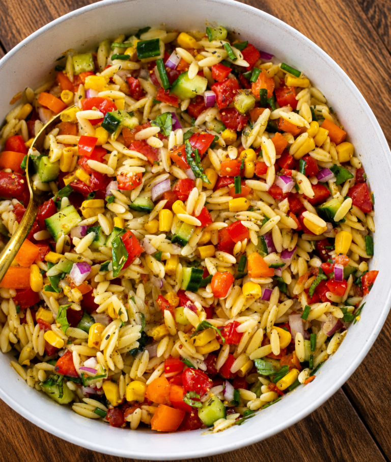 Summer Orzo Pasta Salad with Lemon Vinaigrette featured image