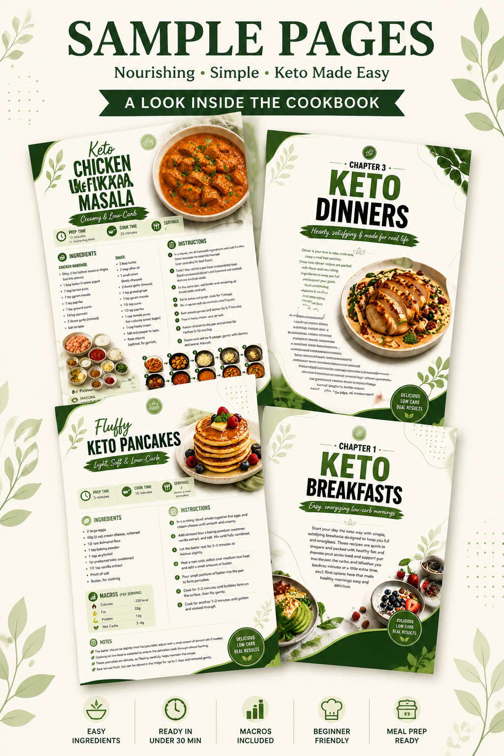 The Easy Keto Weight Loss Cookbook - 50 Delicious Low-Carb Recipes to Burn Fat, Reduce Cravings & Enjoy Healthy Meals Every Day - Image 3